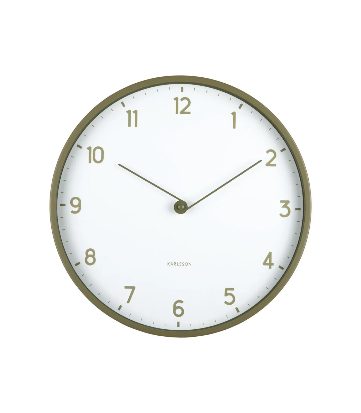 Clearance Wandklok Sencillez - Legergroen - Ø30cm Klokken