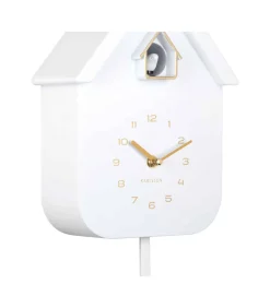 New Wandklok Solo Color Cuckoo - Wit - 6x21,5x41cm Klokken