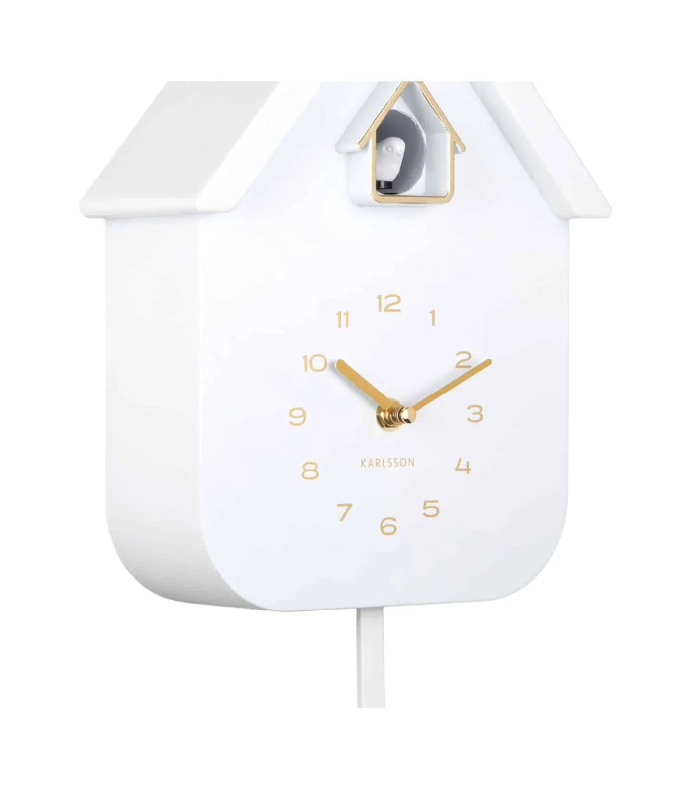 New Wandklok Solo Color Cuckoo - Wit - 6x21,5x41cm Klokken