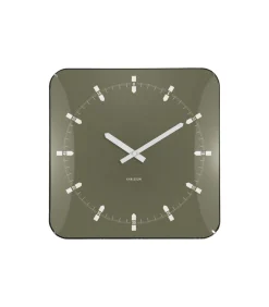 Sale Wandklok Sucinto Dome Square - Groen - 35x35x35cm Klokken