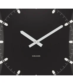 Outlet Wandklok Sucinto Dome Square - Zwart - 35x35x35cm Klokken