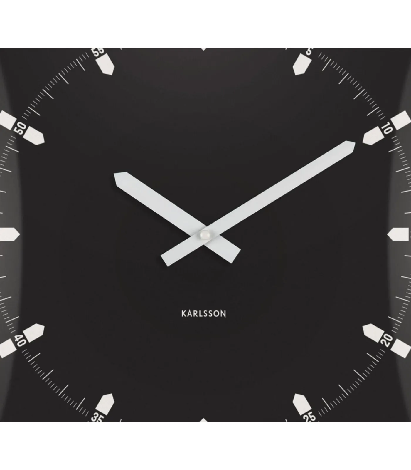 Outlet Wandklok Sucinto Dome Square - Zwart - 35x35x35cm Klokken