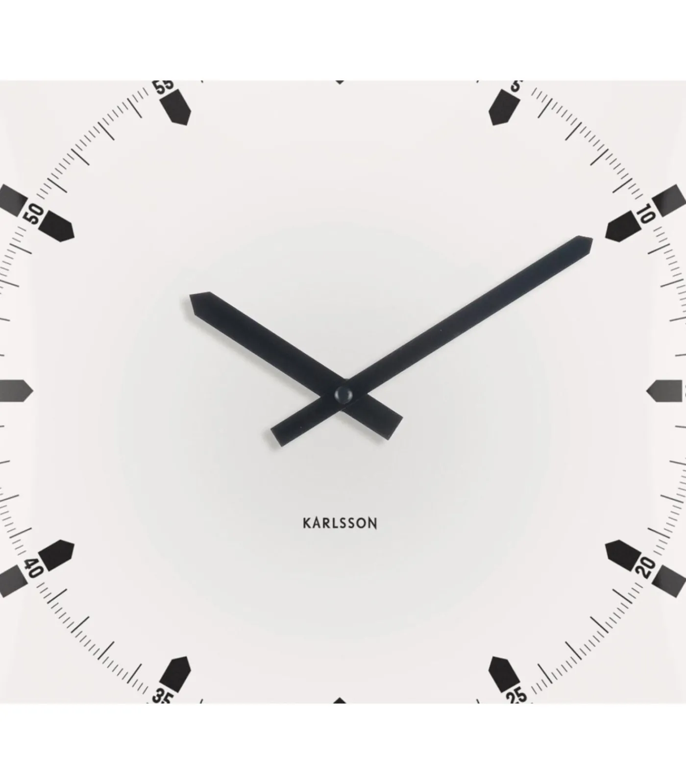 Clearance Wandklok Sucinto Dome Square - Wit - 35x35x35cm Klokken