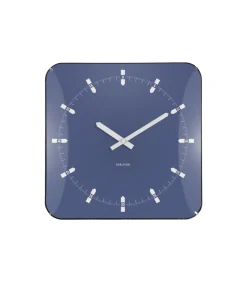 Discount Wandklok Sucinto Dome Square - Blauw - 35x35x35cm Klokken