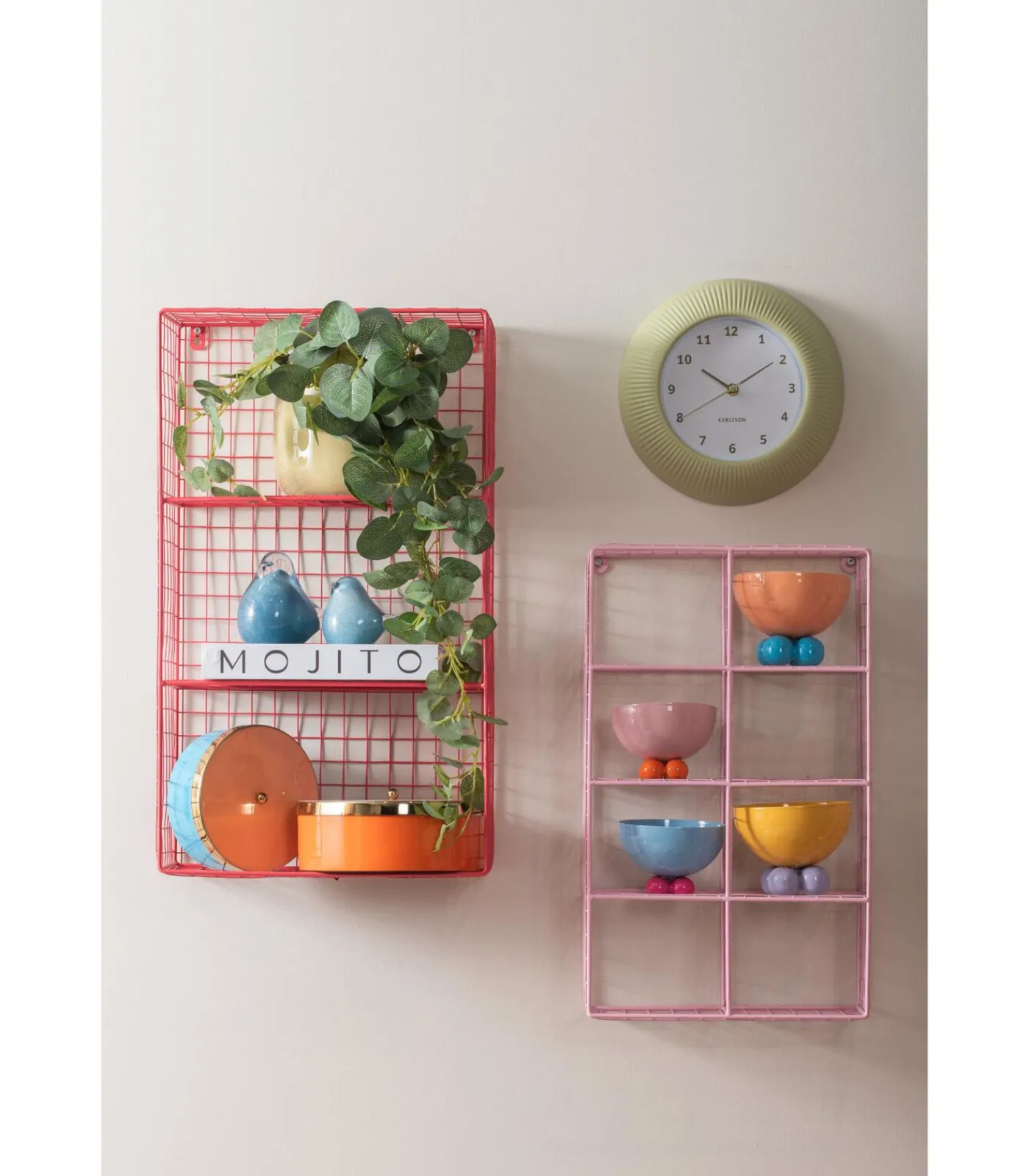 Best Wandklok Tender Rib - Theegroen - Ø25cm Klokken