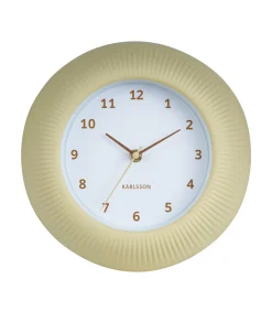 Clearance Wandklok Tender Rib - Zachtgeel - Ø25cm Klokken