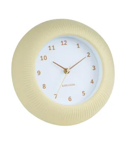 Clearance Wandklok Tender Rib - Zachtgeel - Ø25cm Klokken