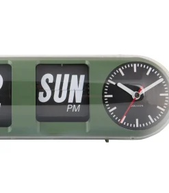 Wandklok Tube Flip - Jungle groen - 38x10x13.5cm Klokken