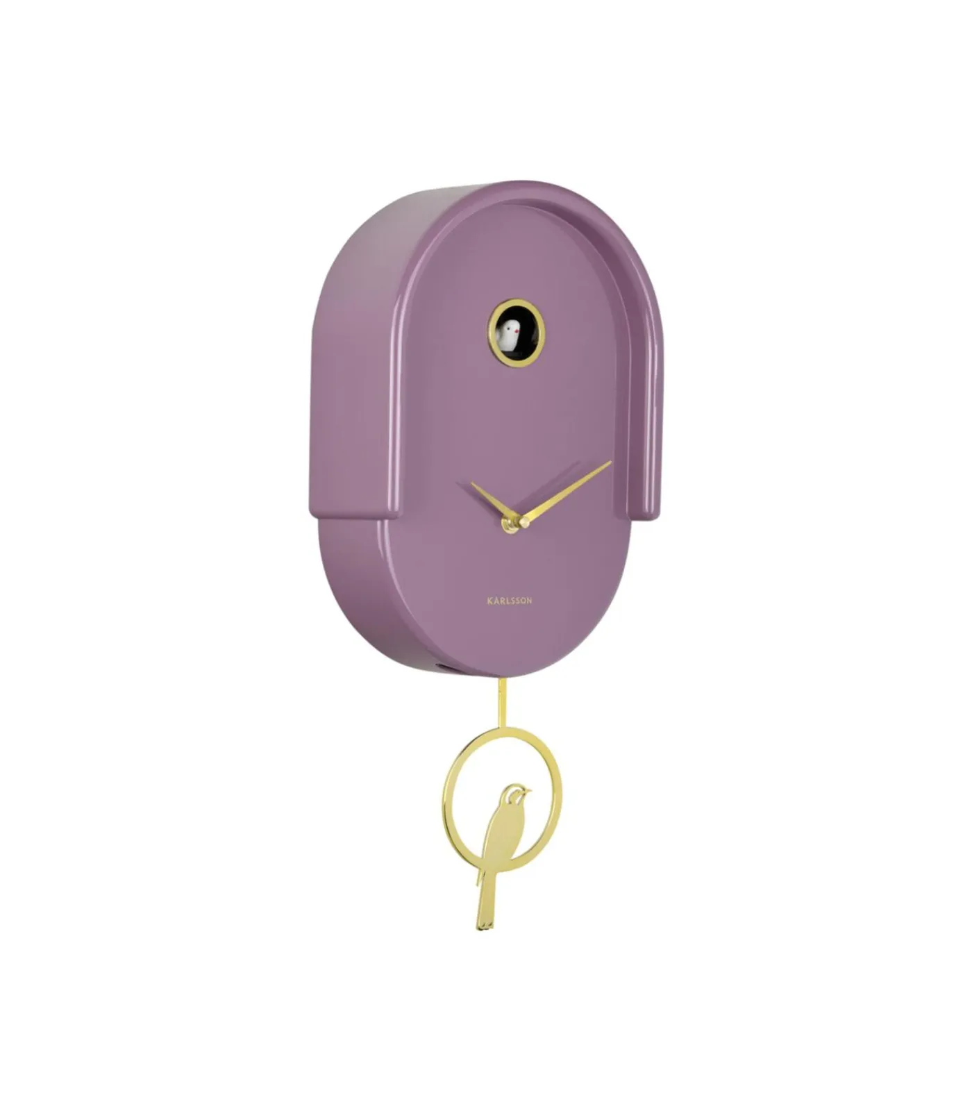 Clearance Wandklok Tweet - Paars - 20x8.5x42cm Klokken