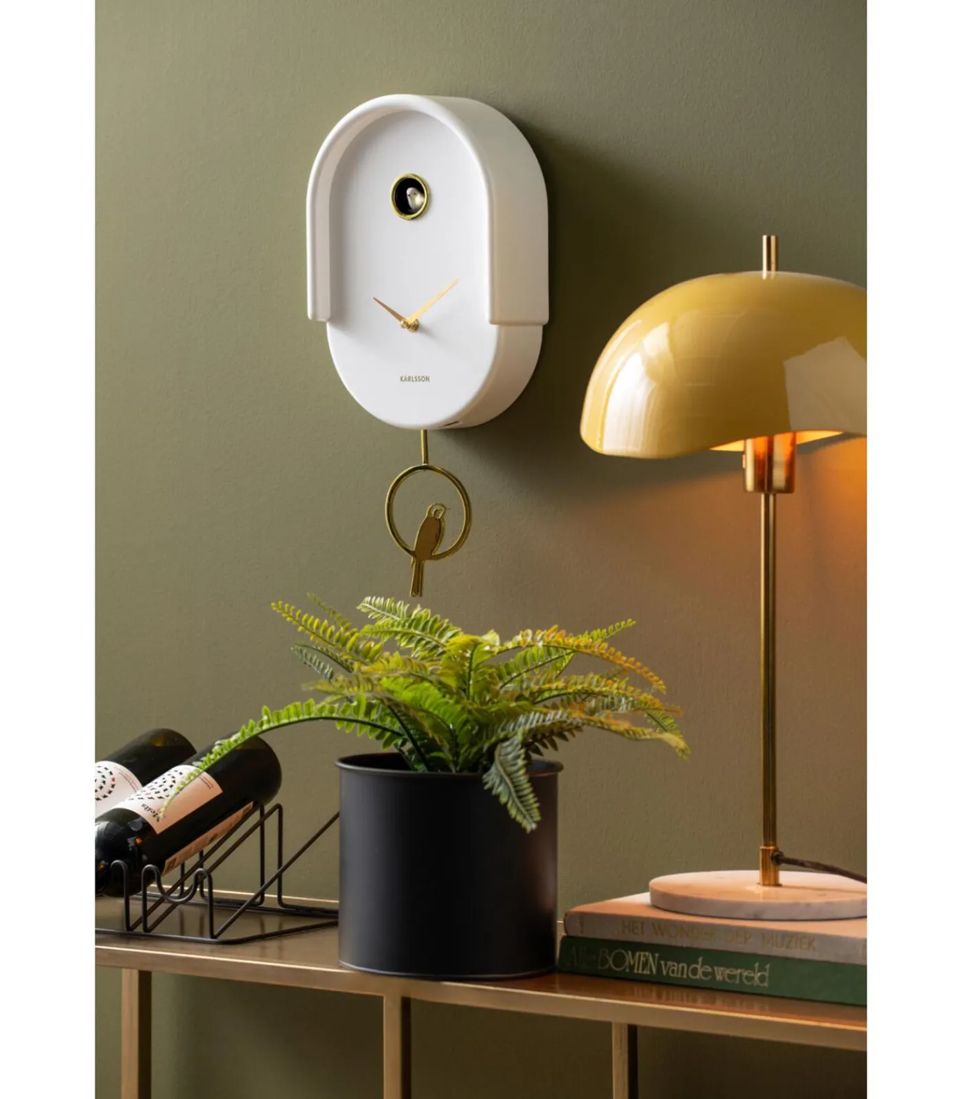 Wandklok Tweet - Wit - 20x8.5x42cm Klokken