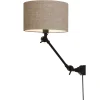 Outlet Wandlamp Amsterdam - Taupe/Zwart - 65x32x45cm Muurverlichting