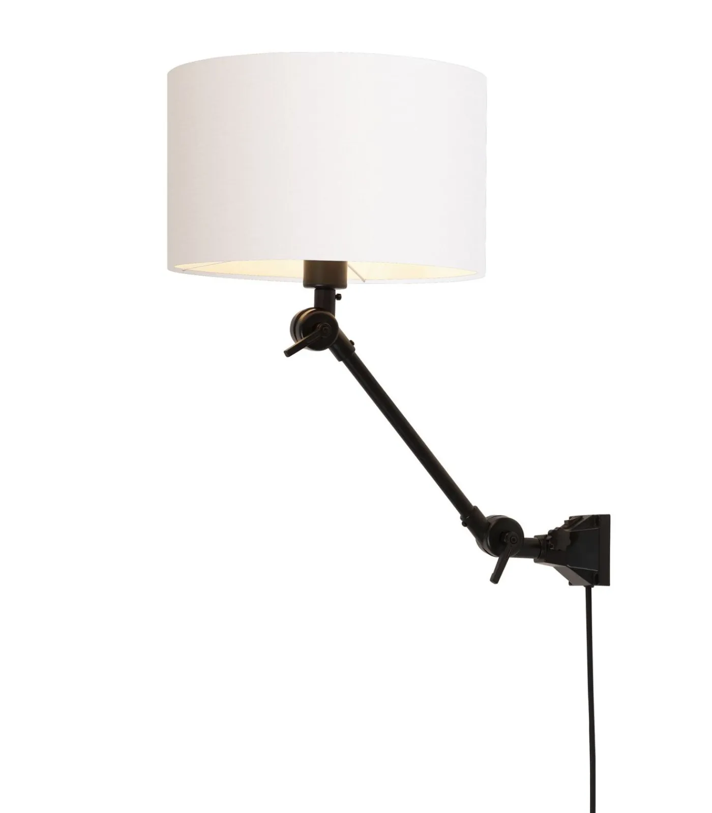 Discount Wandlamp Amsterdam - Wit/Zwart - 65x32x45cm Muurverlichting