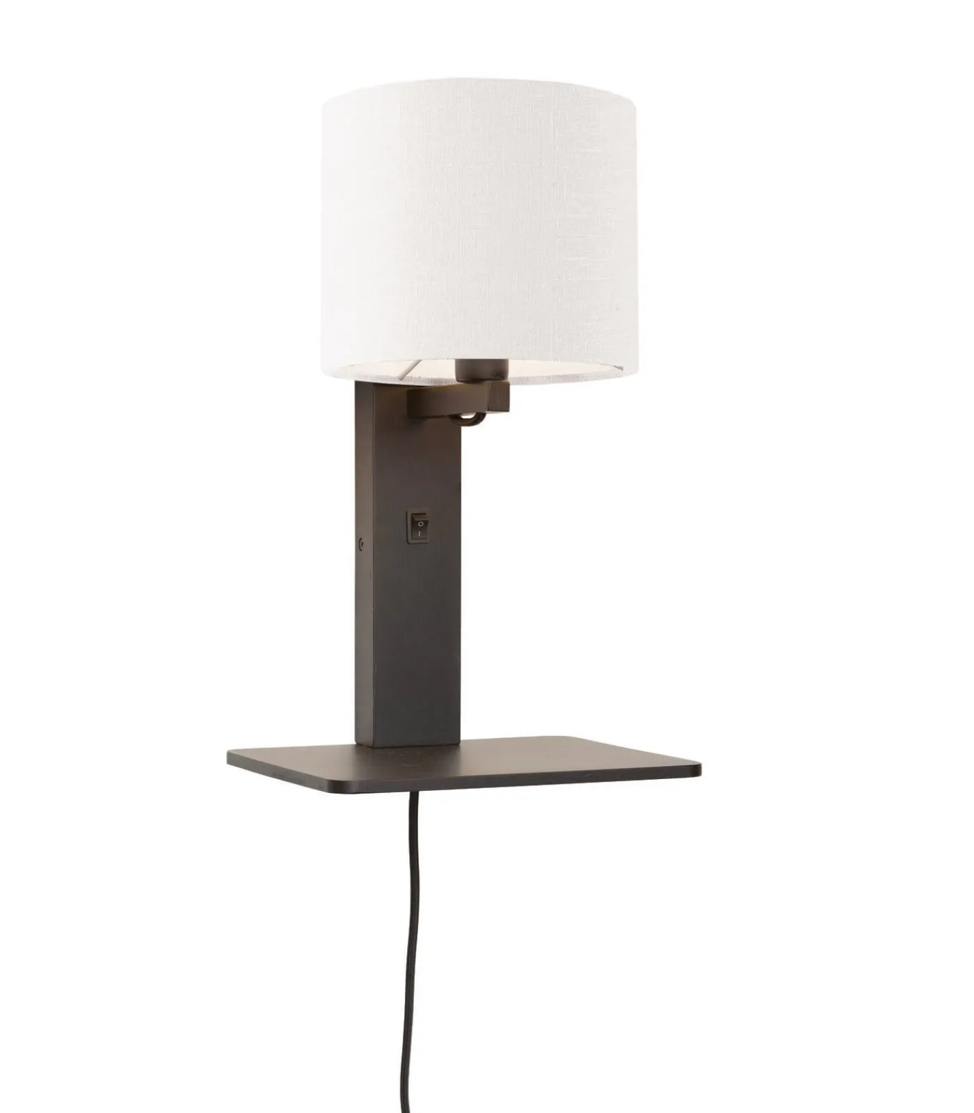 Clearance Wandlamp Andes - Bamboe Zwart/Wit - 19x24x36cm Muurverlichting