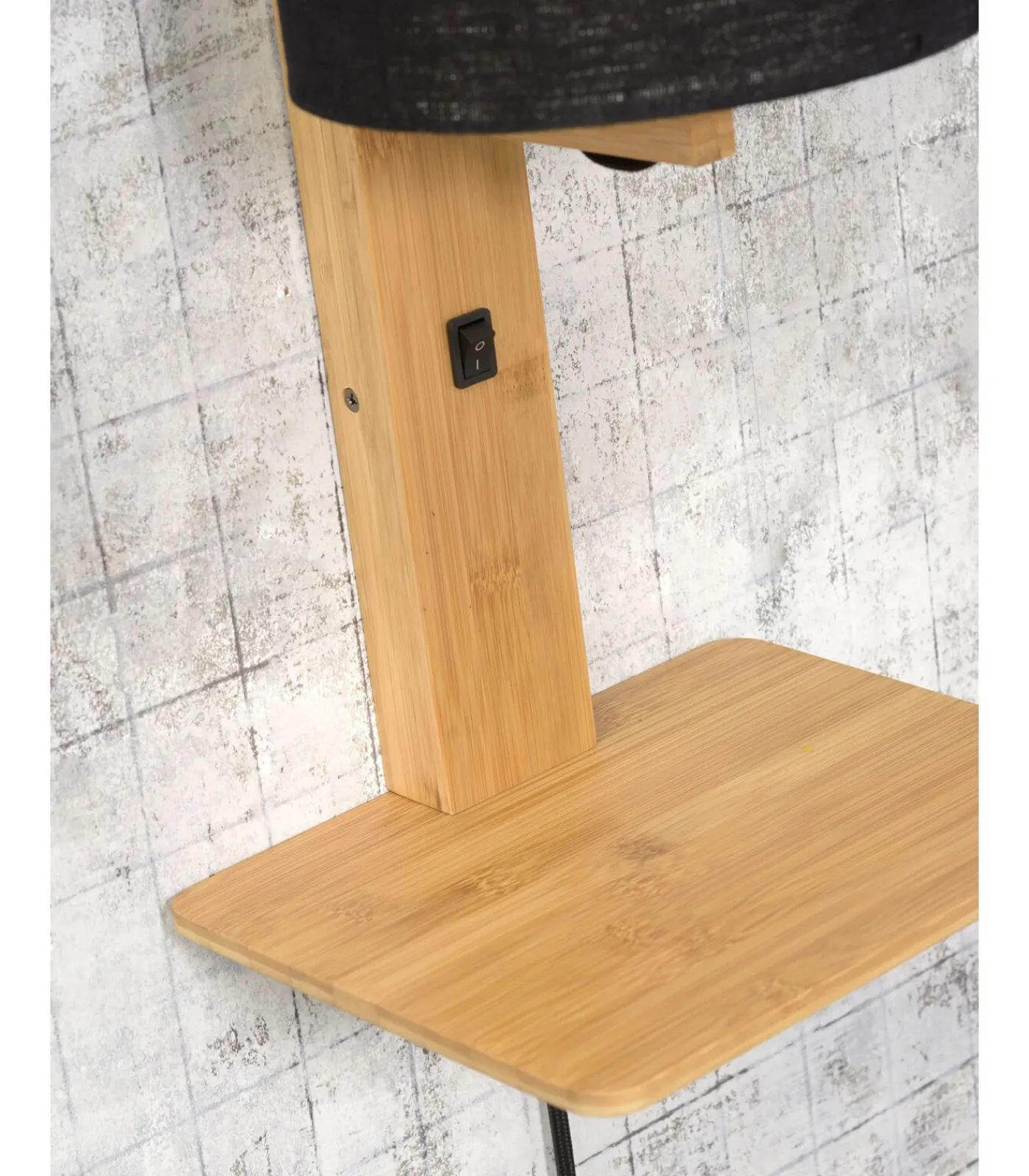 Discount Wandlamp Andes - Bamboe/Groen - 19x24x36cm Muurverlichting