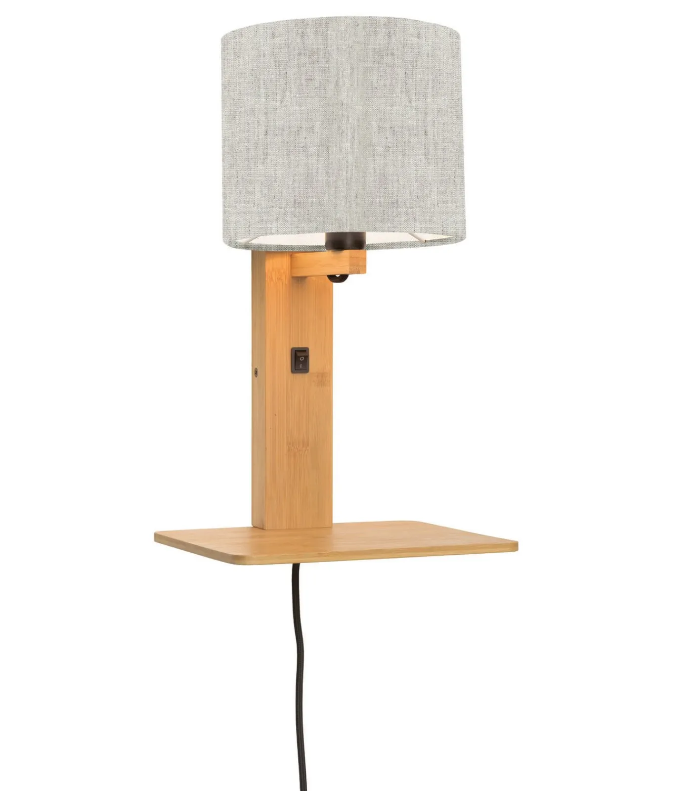 Online Wandlamp Andes - Bamboe/Naturel - 19x24x36cm Muurverlichting