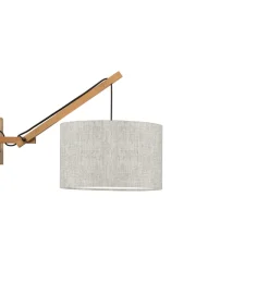 Sale Wandlamp Andes - Bamboe/Naturel - 50x32x45cm Muurverlichting