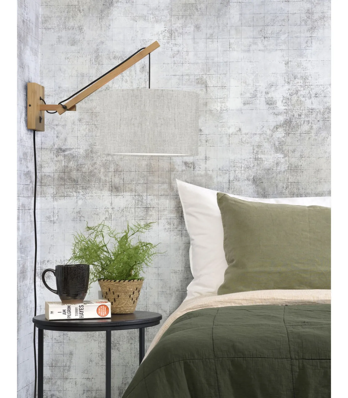 Sale Wandlamp Andes - Bamboe/Naturel - 50x32x45cm Muurverlichting