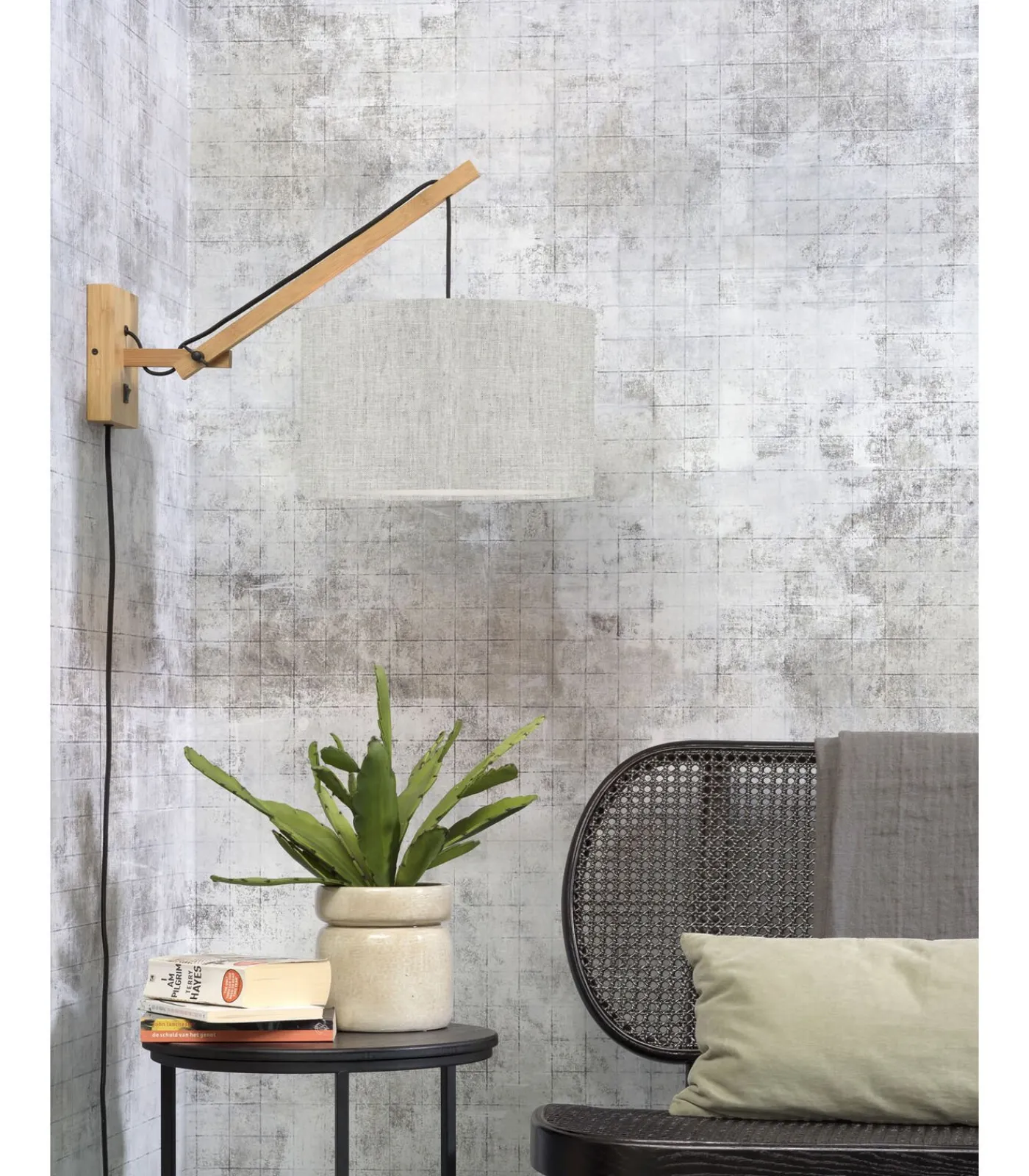 Sale Wandlamp Andes - Bamboe/Naturel - 50x32x45cm Muurverlichting
