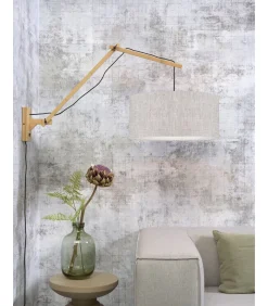New Wandlamp Andes - Bamboe/Naturel - 95x47x55cm Muurverlichting
