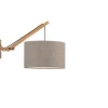 Discount Wandlamp Andes - Bamboe/Taupe - 50x32x45cm Muurverlichting