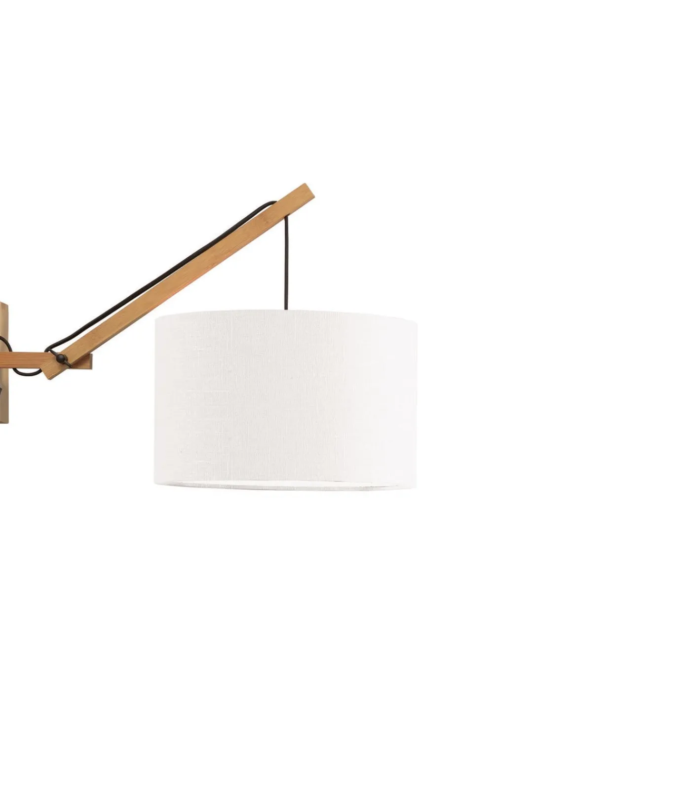 Wandlamp Andes - Bamboe/Wit - 50x32x45cm Muurverlichting