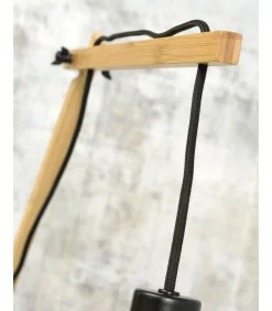 Discount Wandlamp Andes - Bamboe/Wit - 95x47x55cm Muurverlichting