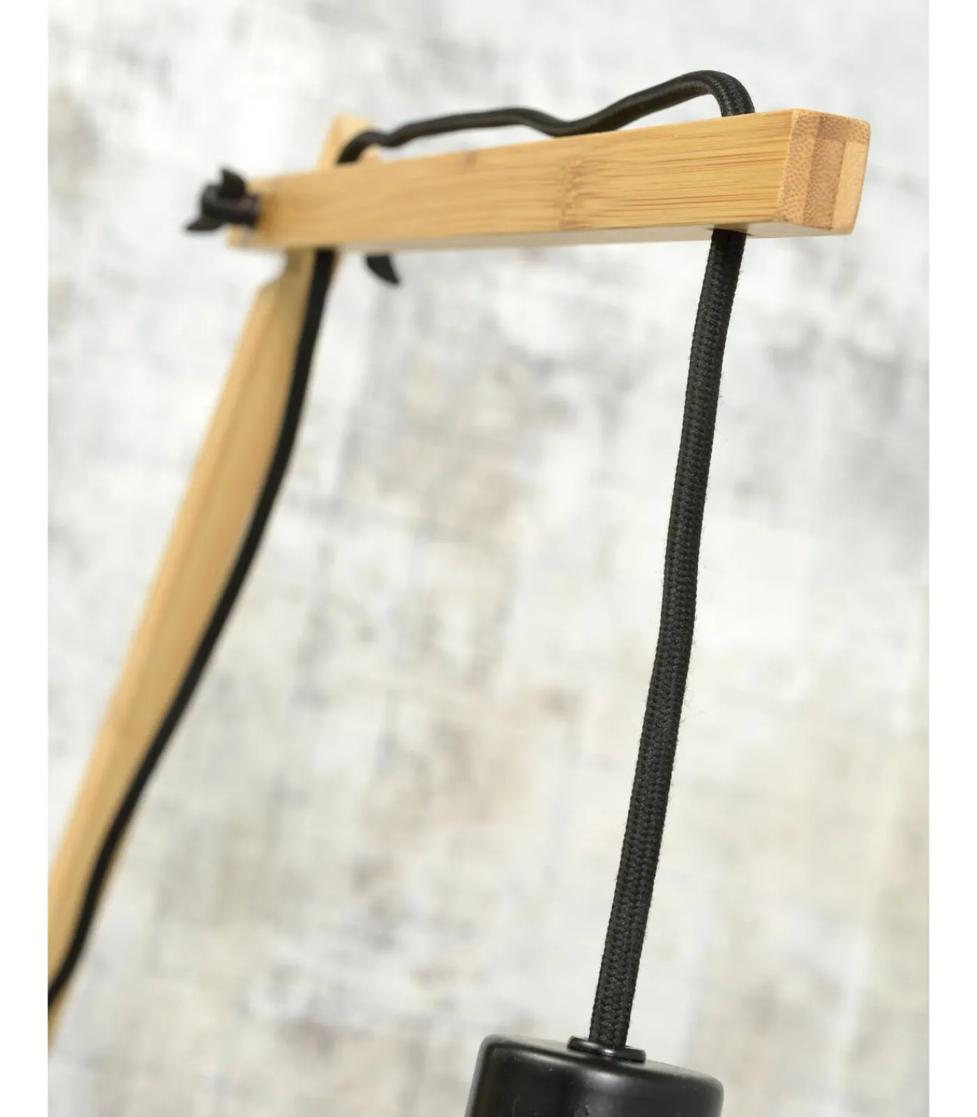 Online Wandlamp Andes - Bamboe/Zwart - 95x47x55cm Muurverlichting