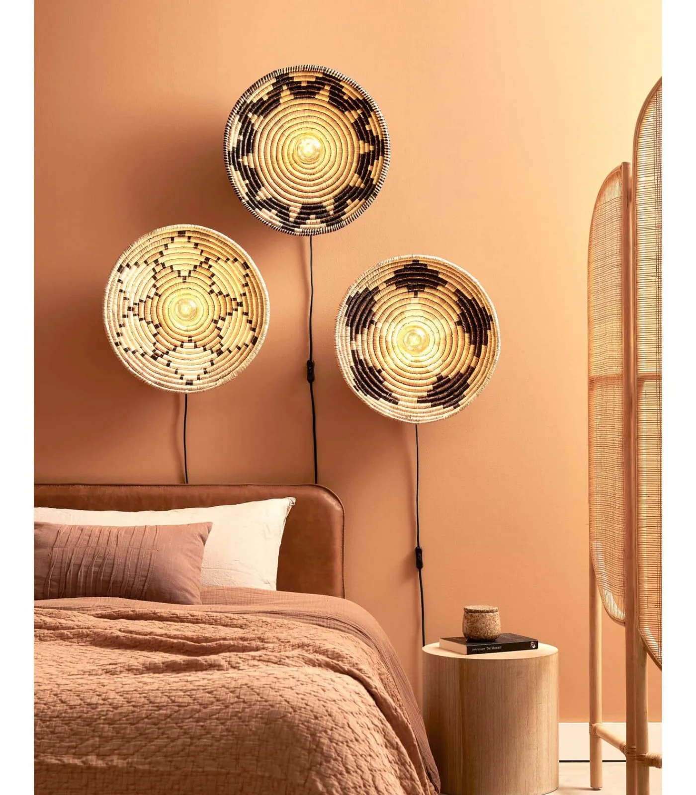 Discount Wandlamp Andros - Naturel/Wit - Ø45cm Muurverlichting