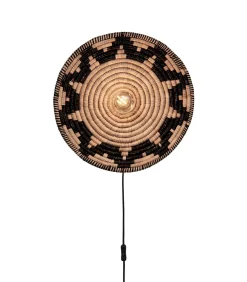 Wandlamp Andros - Naturel/Zwart - Ø45cm Muurverlichting