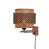 Clearance Wandlamp Bhutan - Bamboe - Ø25cm Muurverlichting
