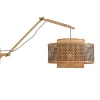 Online Wandlamp Bhutan - Bamboe/Zwart - 95x50x55cm Muurverlichting