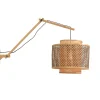 New Wandlamp Bhutan - Bamboe/Zwart - 90x40x55cm Muurverlichting
