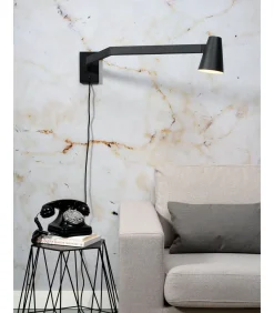 New Wandlamp Biarritz - Zwart - 89x12x25cm Muurverlichting