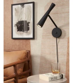 Clearance Wandlamp Bordeaux - Zwart - 10.5x26x34.5cm Muurverlichting