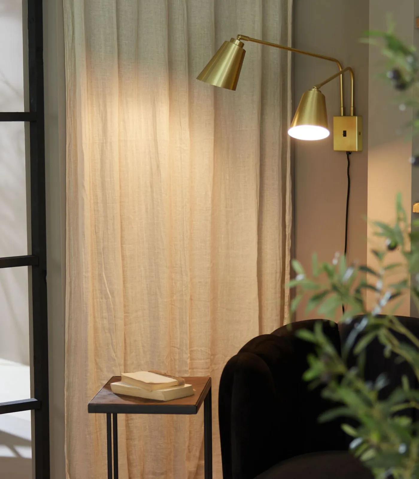 Online Wandlamp Bremen - Goud - 130x60x49cm - 2L Muurverlichting