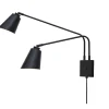 Discount Wandlamp Bremen - Zwart - 130x60x49cm - 2L Muurverlichting