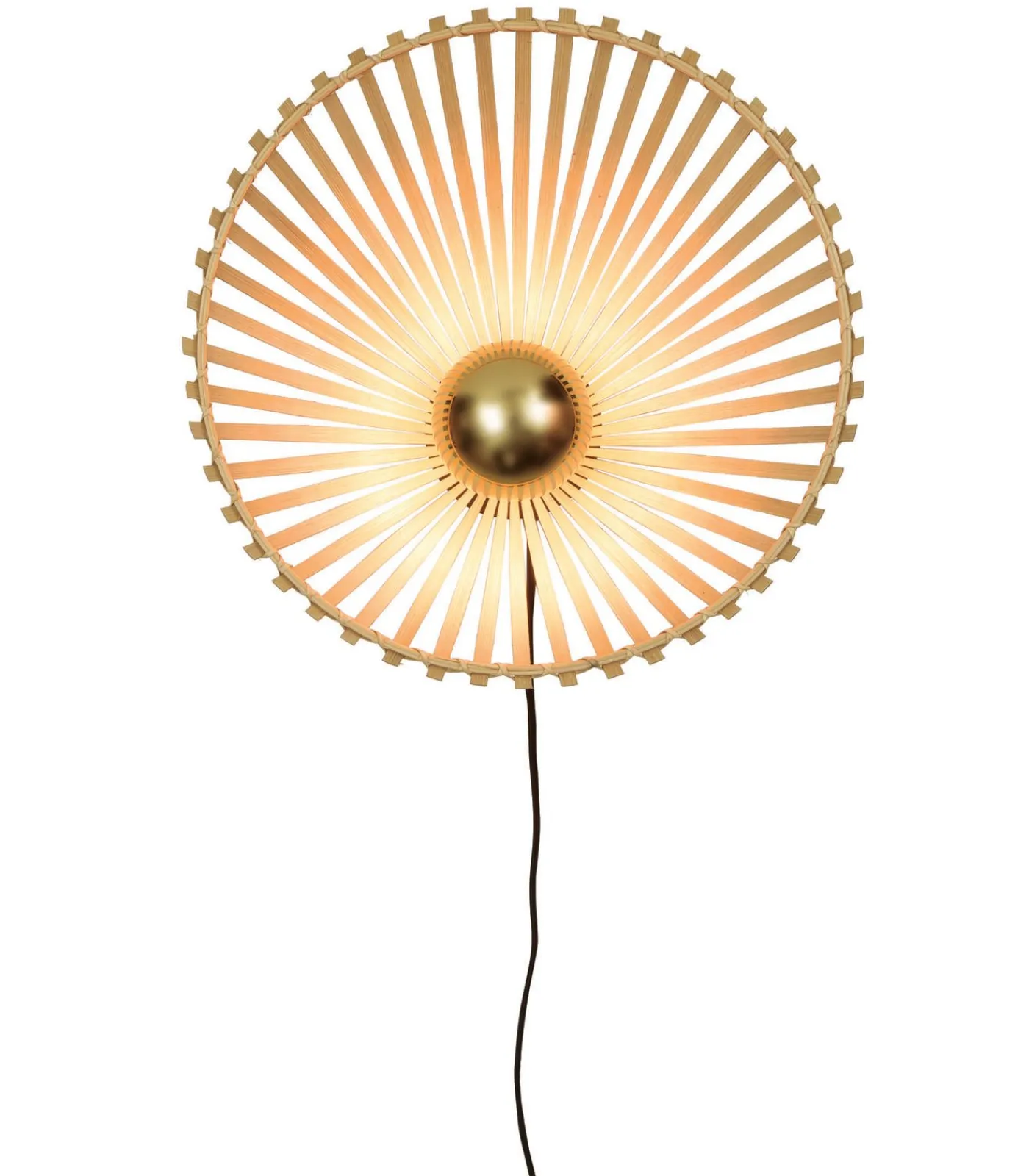 Discount Wandlamp Bromo - Bamboe - Asymmetrisch - Ø40cm Muurverlichting