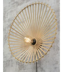 Clearance Wandlamp Bromo - Bamboe - Asymmetrisch - Ø60cm Muurverlichting
