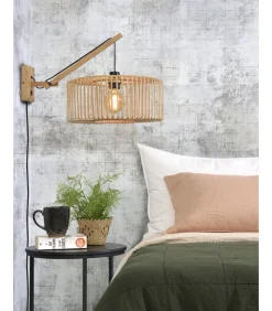 Best Wandlamp Bromo - Bamboe - 55x40x45cm Muurverlichting