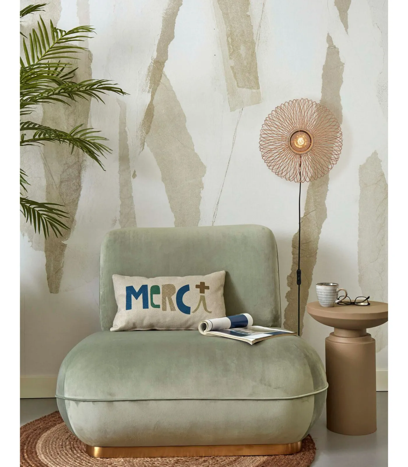 Sale Wandlamp Cango - Bamboe - Ø40cm Muurverlichting