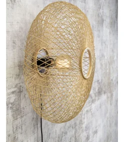 Clearance Wandlamp Cango - Bamboe - Ø60cm Muurverlichting