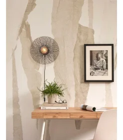 New Wandlamp Cango - Bamboe Zwart - Ø40cm Muurverlichting