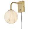 Outlet Wandlamp Carrara - Goud/Wit - 12x18x21cm Muurverlichting