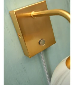 Outlet Wandlamp Carrara - Goud/Wit - 12x18x21cm Muurverlichting