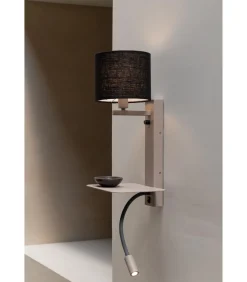 New Wandlamp Florence - Bruin - 24x24x52cm Muurverlichting