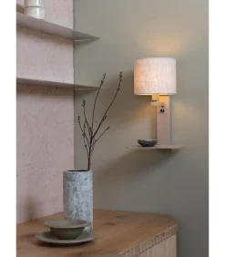 Clearance Wandlamp Florence - Bruin - 24x24x42cm Muurverlichting