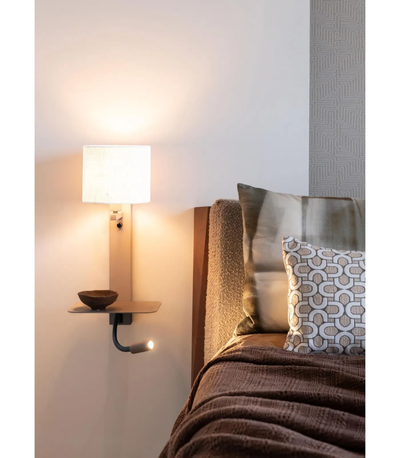 Sale Wandlamp Florence - Bruin - 24x24x52cm Muurverlichting