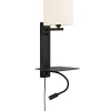 Discount Wandlamp Florence - Wit/Zwart - 24x22x52cm Muurverlichting