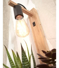 Sale Wandlamp Flores - Bamboe - 30x18x52cm Muurverlichting