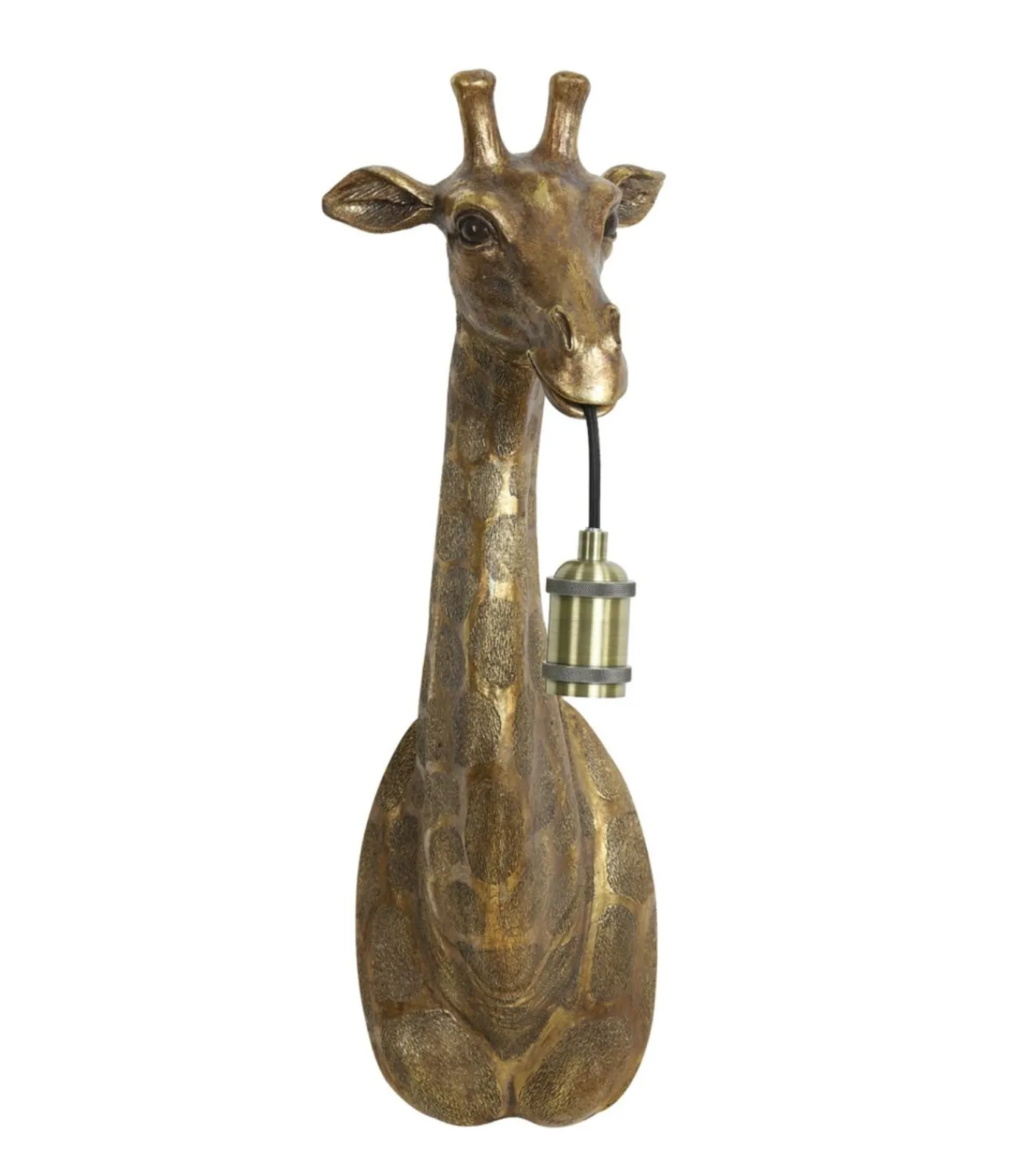 Wandlamp Giraffe - Antiek Brons - 20.5x19x61cm Muurverlichting
